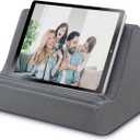 Macl Tablet Pillow Stand, Multi-Angle, Lightweight, Hand-Free, Compatible with iPad and Tablets up to 13 inches (Style A - Grey)