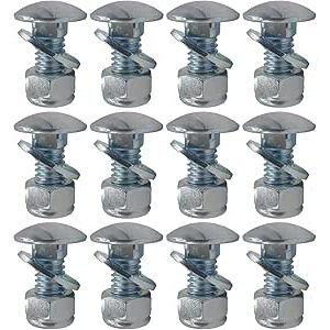 710-0451 784-5580 712-04063 (12/Pack) Replacement Stainless Steel Skid Shoe Bolts Carriage Bolts Nuts and Washers Kit for MTD Cub Cadet Snow Blower (5/16-18) 3/4"
