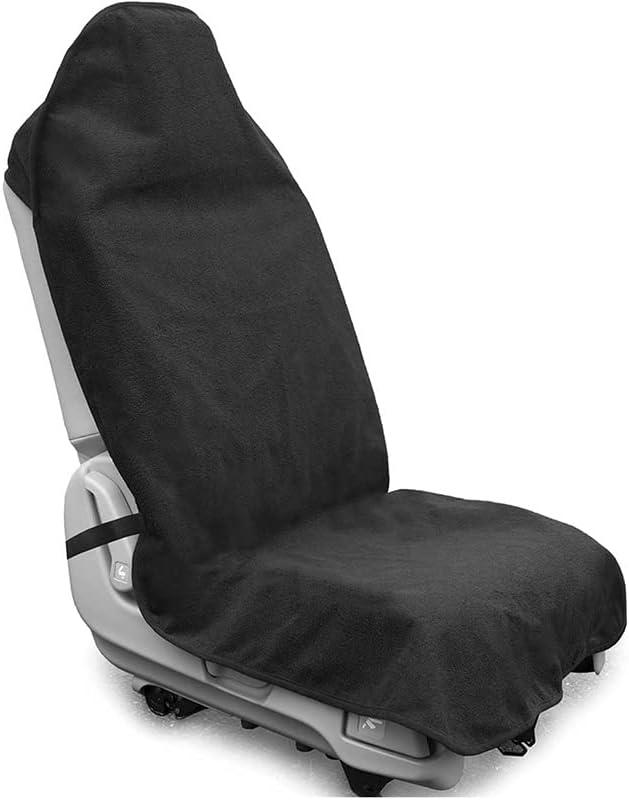 Waterproof Sweating Car Seat Cover for Post Gym Workout, Running, Swimming, Beach and Hiking, Universal Fit Non-Slip Bucket Seat Protector for Cars SUV Trucks, Machine Washable (Black)