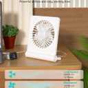 Small Desk Fan,Rechargeable USB Fan Battery Operated,Ultra Quiet, Strong Wind, 3 Speeds Travel Fans
