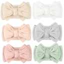 Yxiang 6PCS Super Stretchy Soft Baby Headband,Cute Big Bows Head Wrap Nylon Headband for Baby Girls Newborn Infant Toddlers