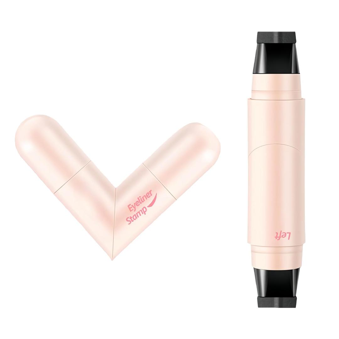 Eyeliner Stamp Upgraded Foldable Eyeliner Stamp for Perfect Wings, Waterproof Eyeliners Tool, Smudge Proof Eyeliners Pen for Beginners, Black