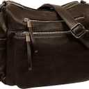 KOGTLA Medium Crossbody Purses for Women, Ladies Roomy Shoulder Bags, Multi Pockets Hobo Handbags (Coffee)