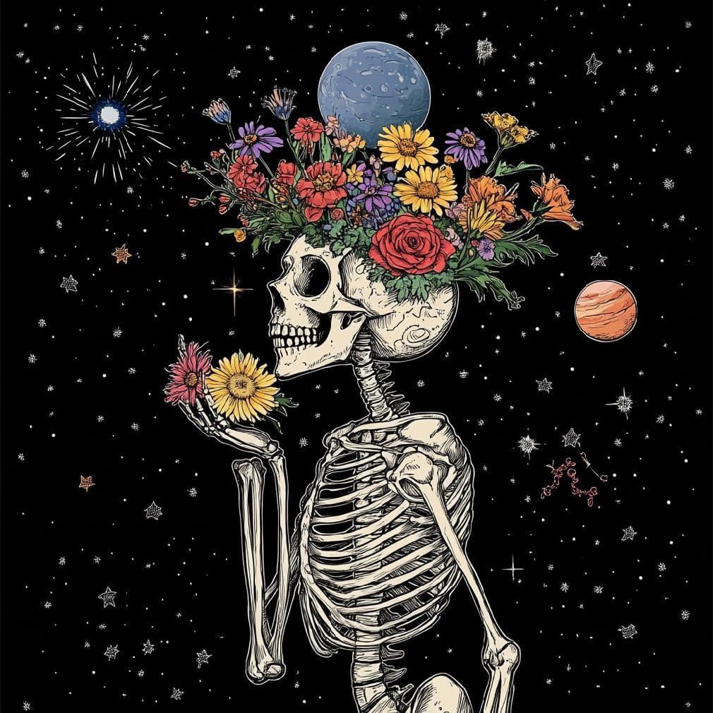 3 x ShiCattle Skull Diamond Art Kits for Adults Beginners,DIY Full Round Drill Diamond Painting Kits Flower,Paint by Diamonds Dot Gem Art Crystal Easy,Home Wall Decor 13.7X 13.7Inch (HDP0014-35x35)