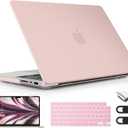 Case for MacBook Pro 14 Inch (2025-2021 Release), Models M5 A3434 A3112 M4 A3112 A3401 A3185 M3 A2918 A2992 M2 A2779 M1 A2442, Plastic Hard Shell Case with Keyboard Cover, Matte Chalk Pink