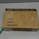 BEBASIA APP Control Fingerprint Lock with Handle, Heavy Duty Smart Keyless Entry Front Door Lock Set, Keypad Deadbolt with Lever Handles, Smart Locks for Front Door, Anti-Peeping Password Black