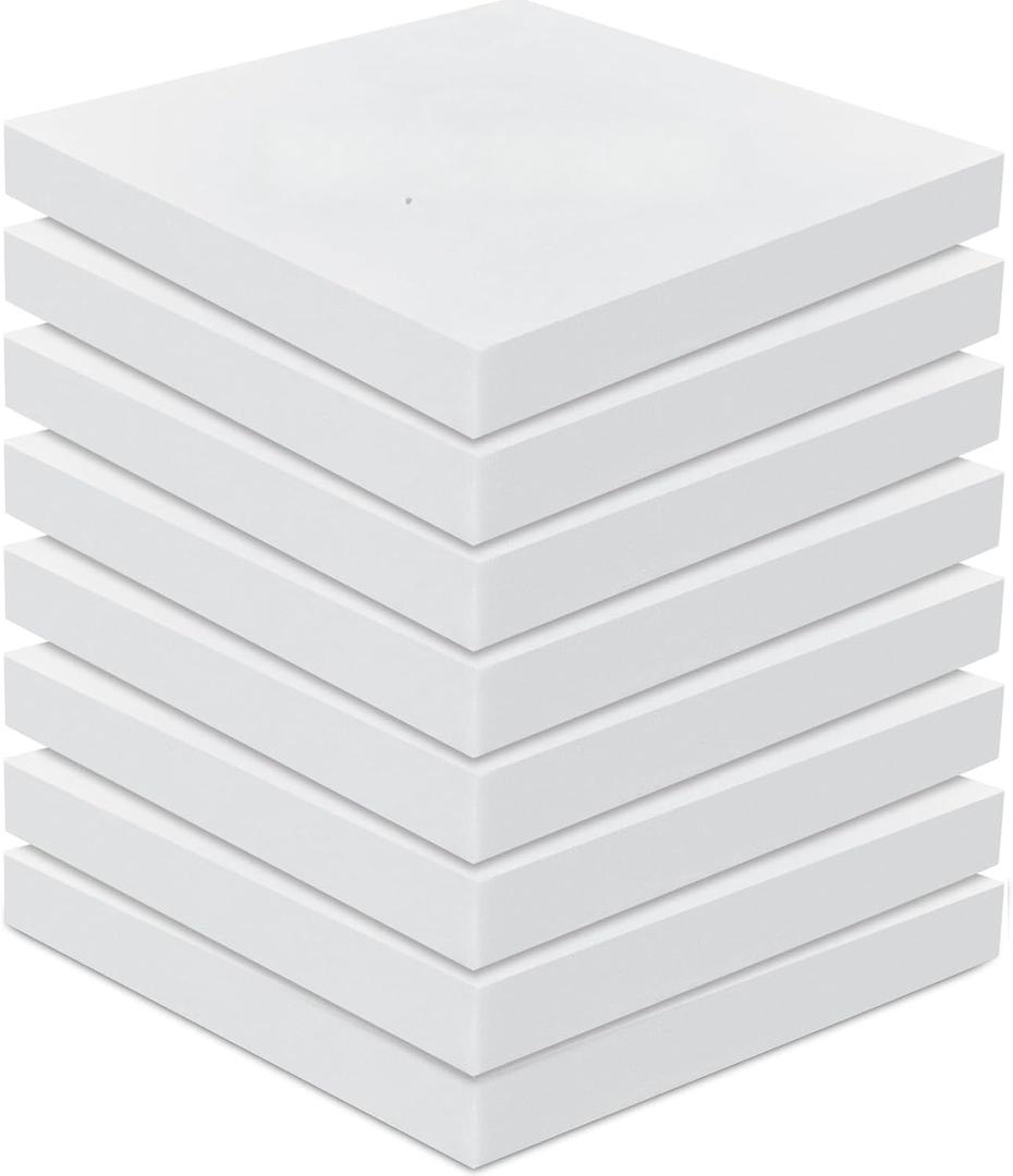 Frienda 8 Pack 3" x 22" x 22" Upholstery High Density Craft Foam
