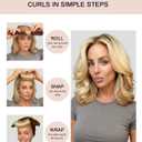Littles Heatless Curls Overnight Rods - Upgraded Directional Grip Velvet Heatless Hair Curler to Sleep in No Heat Heatless Curling Flexi Rods Foam Hair Rollers for Blowout Look Long & Short Hair