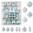 Red and Gold Christmas Ornaments Set, 75PCS Shatterproof Christmas Ornaments, Assorted Xmas Tree Hanging Ornaments for Christmas Trees, Holiday, Thanksgiving Party Decor(Red & Gold)