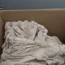 Bedsure Boho Comforter Set Queen - Beige Tufted Queen Size Comforter, 3 Pieces Farmhouse Shabby Chic Embroidery Bed Set, Soft Fluffy Geometric Pattern Bedding for All Seasons (04 - Beige - Diamond Like)