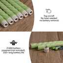 Spiral Green Flameless Taper Candles with Remote, Flickering Battery Operated LED Wax Candlesticks Spring Easter Home Decor Set of 6