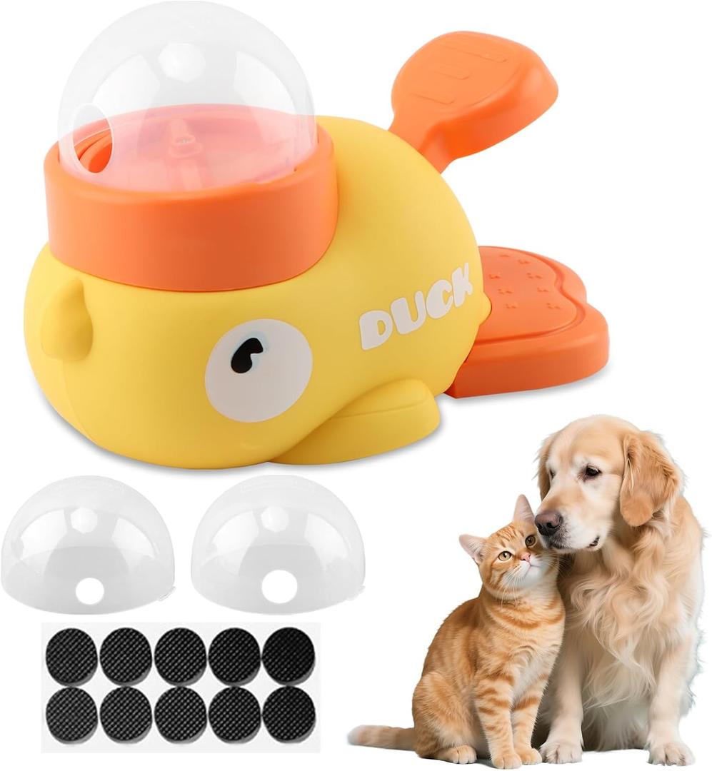 Interactive Dog Puzzle Toy & Slow Feeder, Duck Shape Cat Treat Dispenser for IQ Training, Anti-Gulping to Reduce Bloating, with Anti-Slip Pads for Small Medium Pets