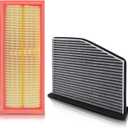 CA9711 CF10373 Engine and Cabin Air Filter Combo Set Compatible with Audi A3 Q3 TT TTS Compatible with Volkswagen 2009-2018 Only for 2.0L 4Cyl L