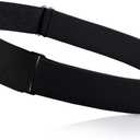 ONE-BELT No Show Invisible Elastic Belts for Women & Men 1.5" adjustable Non Slip Fits waist upto 50 Inch. Designed in USA. (Matte Black - Black)