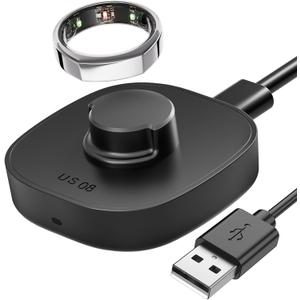 Compatible with Oura Ring Gen3 Charger - Smart Ring Charger Size 8, Fast and Portable Charging Dock with USB-C Cable