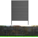 No-Dig Metal Privacy Fence Screen, 60" H × 48" W Air Conditioner Fence
1 Panel Rustproof Outdoor AC Unit Cover to Hide Trash Bins, Pool Equipment Enclosure, Decorative Garden, Patio & Backyard