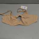 INLYRIC Women's Inbarely Plus Plunge Bra - Unlined Underwire Sexy Demi Balconette Bras Warm Beige 34A