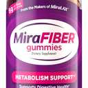 MiraFIBER Gummies, From The Gut Experts at MiraLAX, 8g of Daily Prebiotic Fiber with B Vitamins to Support Digestive Health and Metabolism, Fruit Flavored Fiber Gummies, 72 Count, Best by 04/2027