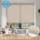 Persilux Light Filtering Roller Shades for Windows,Cordless,Linen Fabric,Roller Blinds,Thermal Insulated Fabric UV Protection Shades for Home,Office,Bedroom,door,Light Filtering-light brown,Custom Now
