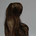 FESHFEN Long Wigs with Bangs, Synthetic Natural Looking Layered Straight Hair Wig for Women Daily Party Use 18 inch, Brown Mixed Blonde