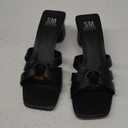 SM New York NIB Strappy Black Brown Heeled Sandals Open Toe Block Heel Womens

 8.5