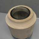 5.5x 9 
VASE Scandinavian boho style glass and wood
