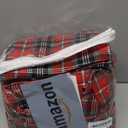 RUVANTI Flannel Sheets Queen Size - 100% Cotton Double Brushed Bed Sheets, Deep Pockets 16 Inches Queen Sheet Set, All Seasons Breathable & Extra Soft - Warm & Cozy, 4 Piece, Red Plaid