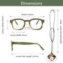 Women Reading Glasses Trendy Readers Blue Light Filtering Glasses +0.00 +1.25 - +3.00 (Brown / Beige)