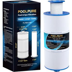 POOLPURE 6541-397 Spa Filter Cartridge Compatible with Sundance Spa Filter 880 Series, 2009-2023, Sundance 6541-397 (with Outer Filter 6473-165 and Inner Filter 6473-164), FC-2772, AK-80802, 1pack