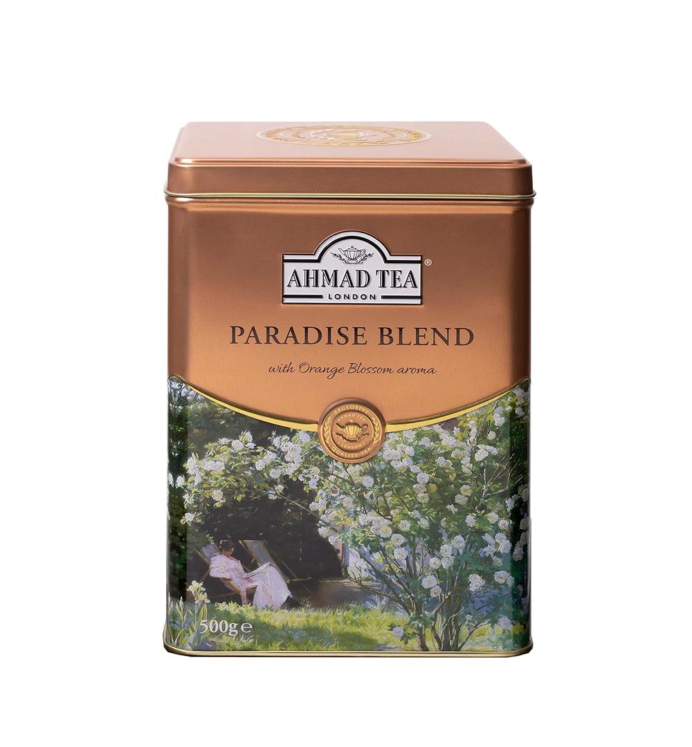 Ahmad Tea Paradise Blend, Premium Loose Leaf, Orange Blossom Black Tea, 500g. Naturally caffeinated and sugar free (EXP 05/03/28)