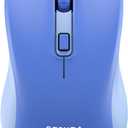 seenda Bluetooth Wireless Mouse, Bluetooth & 2.4G USB Dual Mode, Quiet Clicks, 1600 DPI Smooth Tracking, Ergonomic Design, 24-Months Battery Life, Portable Mouse for Laptop/Mac/Ipad/PC/Tablet-Blue