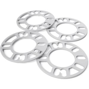 4Pcs Universal Wheel Spacers 5mm for Most 4 Lug & 5 Lug Wheels, PCD 98mm to 120mm, 4x100 4x108 4x100 5x100 5x108 5x110 5x112 5x114.3 5x115 5x120 5x4.5 5x4.75 Multiple Bolts Pattern Vehicle