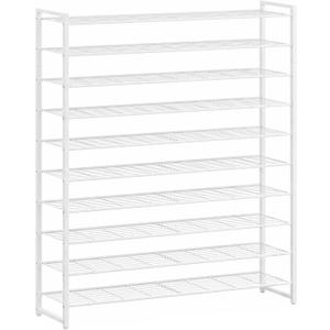 10 Tier Shoe Rack for Closet, Metal Shoe Organizer Holds 62 Pairs