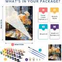HITO Flower Paint by Number for Adults-Floral Paint by Numbers for Adults Beginner, Flowers Paint by Numbers for Gift Home Wall Decor (Flowers, 16x20 inch)