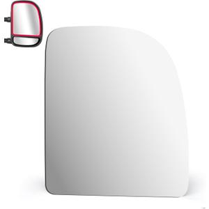 NEYASU Passenger Right Side RH Mirror Glass fit for 1999-2014 Ford E-Series F250 F350 F450 F550 Super Duty Excursion Econoline Upper Towing Mirror Flat Glass Replacement With Adhesives No Heated