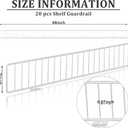 Yaocom 1 Pcs Retail Gondola Shelf Front Wire Fence Guard, White, 48" X 3"