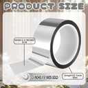 Metallic Tape Mirror Tape Duct Tape DIY Decorative Tapes, 2.4 Inches x 55 Yards (Silver)