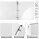 Henoyso 36 Pcs White 1.5 Inch 3 Ring Plastic Binder Bulk, 1 1/2 Inch Soft Flexible Binders Three Round Rings Fit 8.5x11 Papers for School Office Home File Organization Supplies