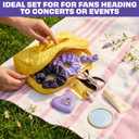 Get Trend KPop Demon Hunters Hair Accessories for Girls, Hair Clips, Satin Scrunchies, Brush with Compact Mirror, Official Licensed Huntrix 5 Piece Travel Essentials Set Gifts for Girls