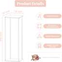 10pcs Acrylic Flower Stand Column 24 Inch Tall Vases for Centerpieces Clear Elegant Floral Display Holder for Wedding Birthday Party T-Stage Events Home Decorations