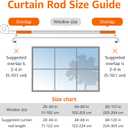 Amazon Basics Room Darkening Blackout Curtain Rod for Bedroom and Living Room, Easy Installation, Curved, 48" to 88", Nickel