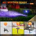 Solar Outdoor Lights,40 LEDs Color Changing RGB Solar Landscape Path Lights,USB & Solar Powered Multicoloured Spotlights,14 Colors Auto Cycling Spotlights for Yard,Garden,2 Pack