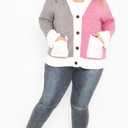 LORALETTE Women's Plus Size Zola Colour Black Cardigan (18-20 Plus, Ivory)