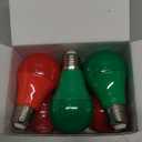 haraqi 6 Pack 9W (60W Equivalent) 120V E26 Base A19 LED Colored Light Bulb, Red Green LED Lights for Party Christmas Decor and Halloween Lighting