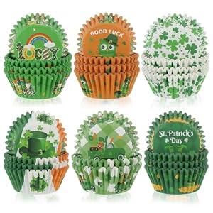 600 Pcs Paper Baking Cups Cupcake Wrappers, St. Patrick's Cupcake Liners