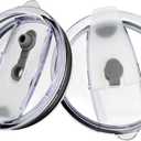 Sursip 3.6-Inch Replacement Lids for 30/40 oz Wide-Mouth Stainless Steel Insulated Tumblers (Fits 3.6" Diameter), Spill-Proof, Travel Coffee Cup Mug Cover, BPA-Free-2-Pack