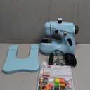 Mini Sewing Machine, Portable with Extension Table & Sewing Kit, Dual Speed Control, Built-in Light, Ideal for Beginners & Quick Household Repairs (Blue)