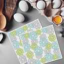 2 x Artoid Mode Light Blue Dahlia Floral Kitchen Dish Cloths, 12x12 Inch Quick Dry Microfiber Dishcloths for Kitchen Premium Dish Rags Set of 2