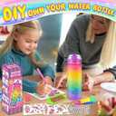 EDSPORTSHOUSE Decorate Your Own Water Bottle Kits for Girls Age 4-6-8-10,Unicorn Painting Crafts,Fun Arts and Crafts Gifts Toys for Girls Birthday Christmas(Unicorn)