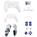 EXtremeRate Full Set Shell with Buttons Touchpad Cover Compatible with ps5 Edge Controller, The Great Wave Replacement Decorative Trim Shell Front Back Plates Compatible with ps5 Edge Controller